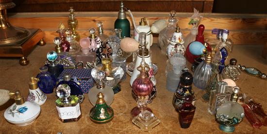 A collection of decorative scent bottles